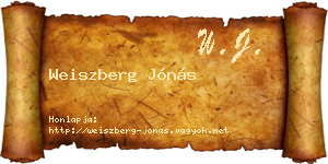 Weiszberg Jónás névjegykártya