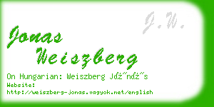 jonas weiszberg business card